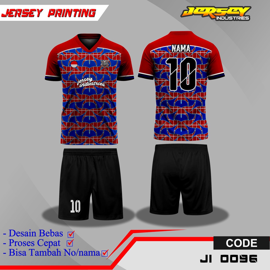 Jersey Futsal Full Printing, Desain Keren - Bisa Request Nama Dan Nomor, Bisa COD