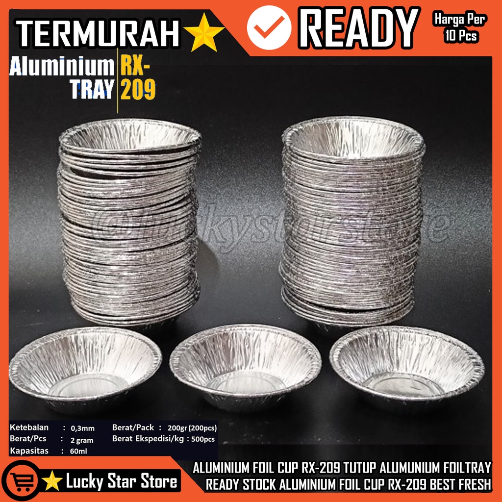 ALUMINIUM TRAY RX-209 RX209 BULAT KECIL  WADAH ALUMINIUM ALUMUNIUM FOIL RX 209 TRAY KUE PANGGANG KUE