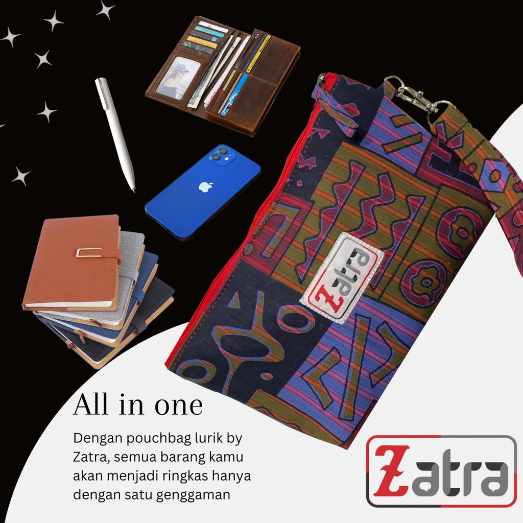 DOMPET LURIK POUCH BAG PREMIUM ZATRA DILAPIS KAIN SATIN MEWAH