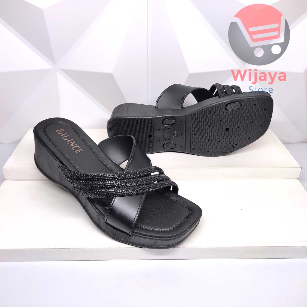 Sandal BALANCE 2212 Wedges Slop Wanita Sendal Import Cewek Perempuan
