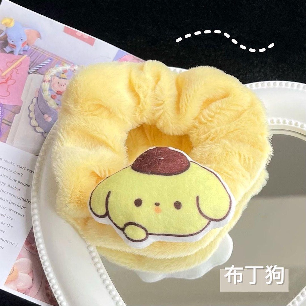 IKATT RAMBUT PREMIUM SANRIO POMPOM BONEKA LUCU / KUCIRAN RAMBUT KUROMI