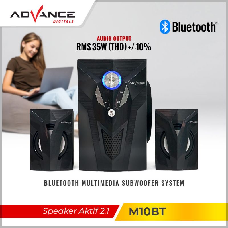 Advance Speaker Aktif Multimedia 2.1 Bluetooth Subwoofer M10BT
