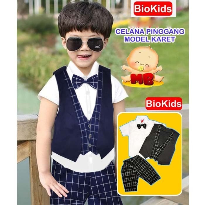 Baju Bayi Laki Laki Setelan Tuxedo Bayi Baju Pesta Anak Cowok Rompi Jason
