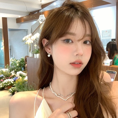 Anting Fashion Korea Jarum Perak Mangkuk Mutiara Mangkuk Anting Bunga Anting Kepribadian Kecil