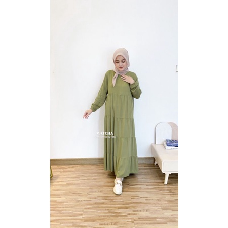 [COD] DRESS RUFFLE BUSUI - RAYON TWILL PREMIUM - QWITA DRESS