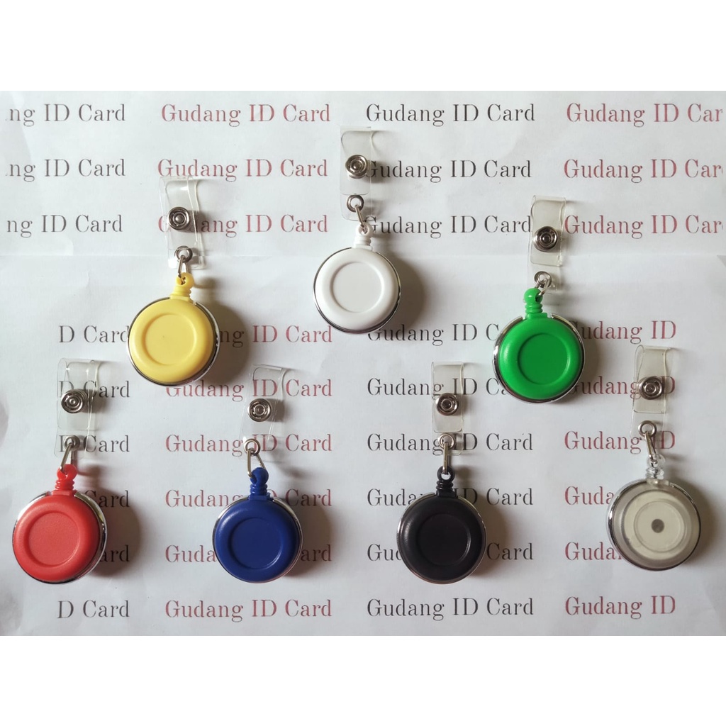 

Yoyo ID Card Putar Warna Warni Lis Silver