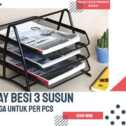 

Star V TEC Rak besi 3 SUSUN / dokumen Kertas besi 3 susun / Tray besi 3 susun !!