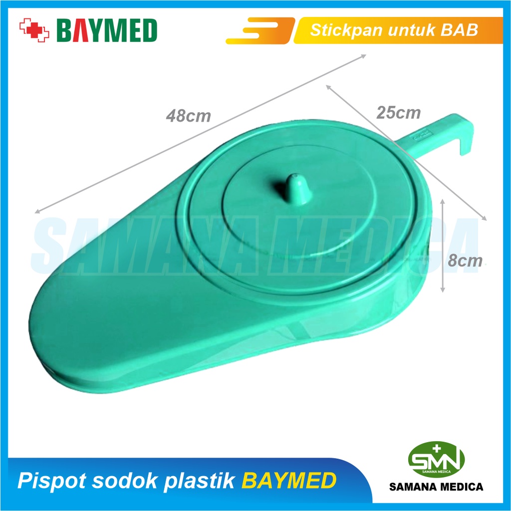 Pispot Sodok Plastik ONEMED (bukan logam) / Stickpan Untuk BAB BAK Dengan Tutup Promo Murah