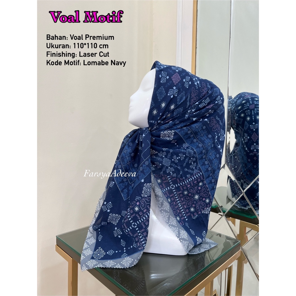 Kerudung Segiempat Motif Deenay Adeeva Lasercut Hijab Segi Empat Motif Jilbab Denay Nayla Hija'b