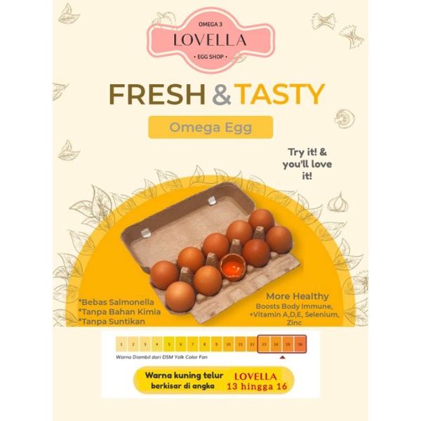 

Telur Omega / Omega Egg Lovella 1box isi 10