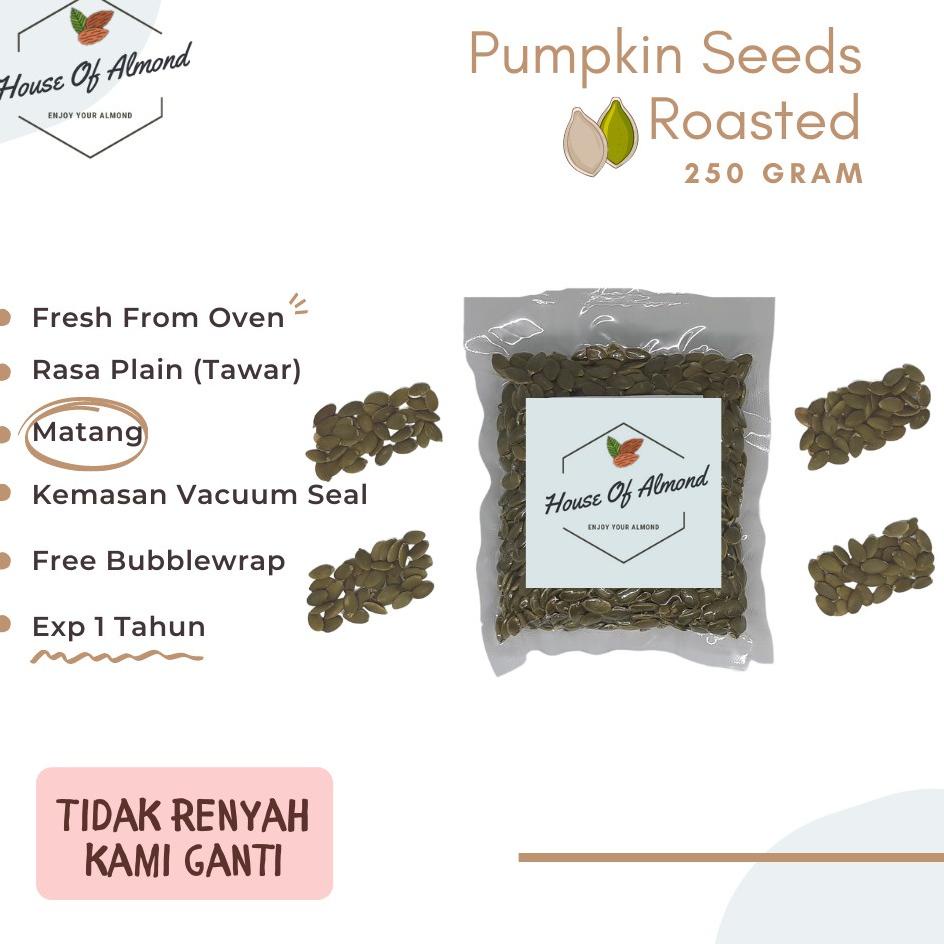 

Model Terkini ★★ Pumpkin seeds roasted (matang panggang) 250gr Biji labu kuning kupas ♀