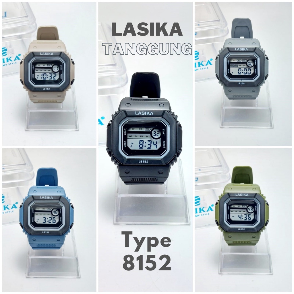 [WATER RESIST] Jam Tangan Anti Air Digital Sporty Unisex Free Box Premium 8152 LASIKA