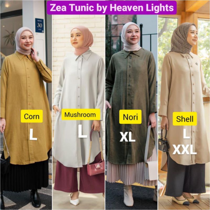 heaven lights zea tunik tunic Tunik polos
