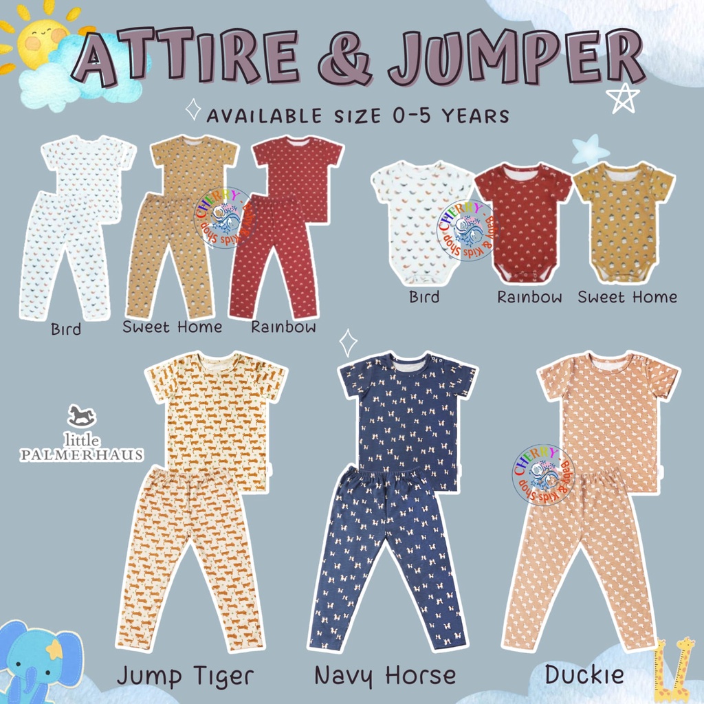 TERBARU Little Palmerhaus Attire Set 1-5Y Jumper 3-9M Little Wear Setelan / Jumper / Atasan Anak Unisex CBKS