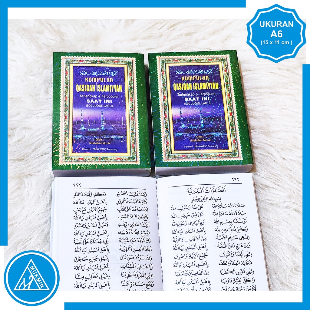 Buku kumpulan qasidah terpopuler lengkap 500 judul lagu Qosidah islamiyah