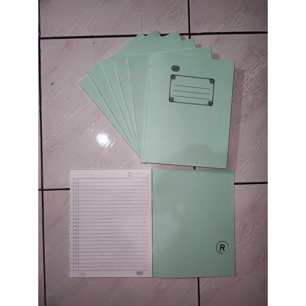 

Buku Tulis 38 lembar Hijau Pastel (Reject / cacat) satuan