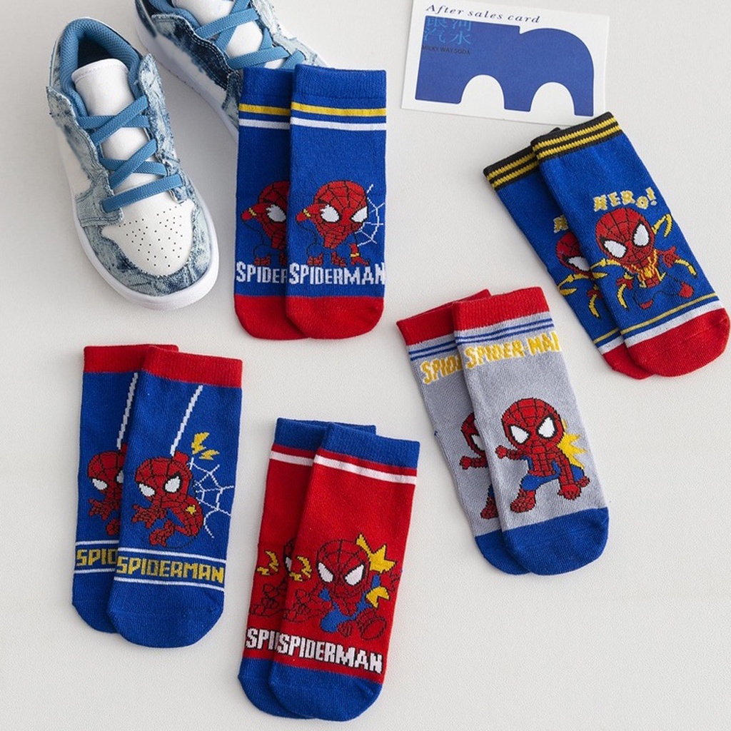 INFY - Kaos Kaki Anak Motif Spiderman Kaus Kaki Bayi Lucu KK062