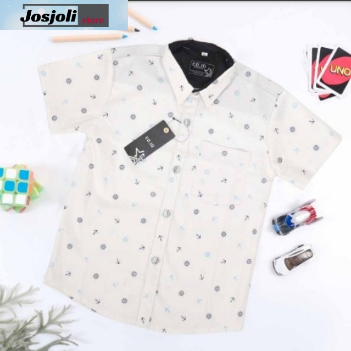 JOSJOLI_STORE/Kemeja Kids Wheel/Atasan Anak Laki-Laki/Size M L XL