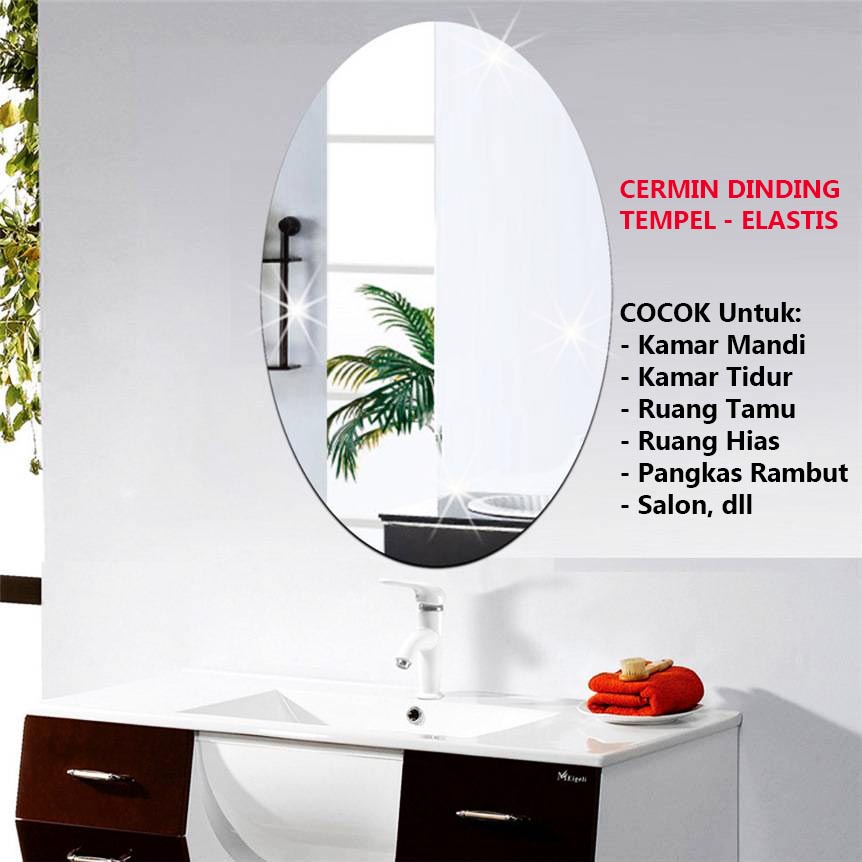 CERMIN AESTHETIC OVAL DAN KOTAK ELASTIS CERMIN DINDING CERMIN LIPAT CERMIN KAMAR MADNI CERMIN TEMPEL CERMIN BULAT KACA TEMPEL