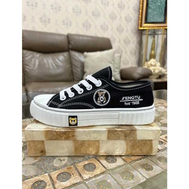 Sepatu Wanita Sneakers Kets Bertali Keren Ala Korea Import Original PTK005