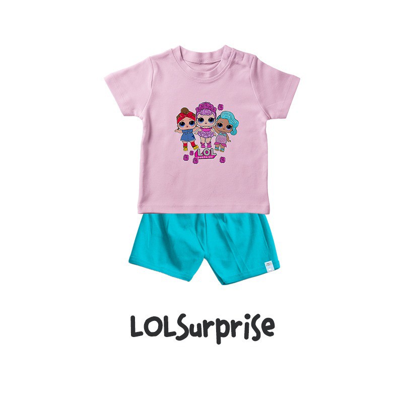 Setelan Anak 1-8 Thn / Setelan Anak laki  THOMAS TSUM LOL Katun COMBED 30s