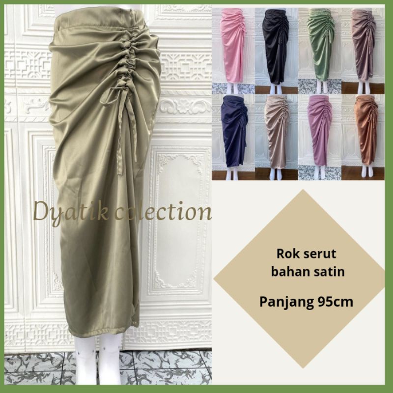 Rok Serut Satin Pesta Kondangan Rok Kebaya Rok Korea Wisuda