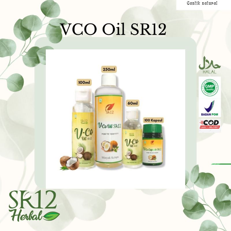 VCO VIRGIN COCONUT OIL SR12 BPOM/VCO ORIGINAL/MINYAK KELAPA MURNI/MINYAK KELAPA HALAL/VCO SR12/IMUN 