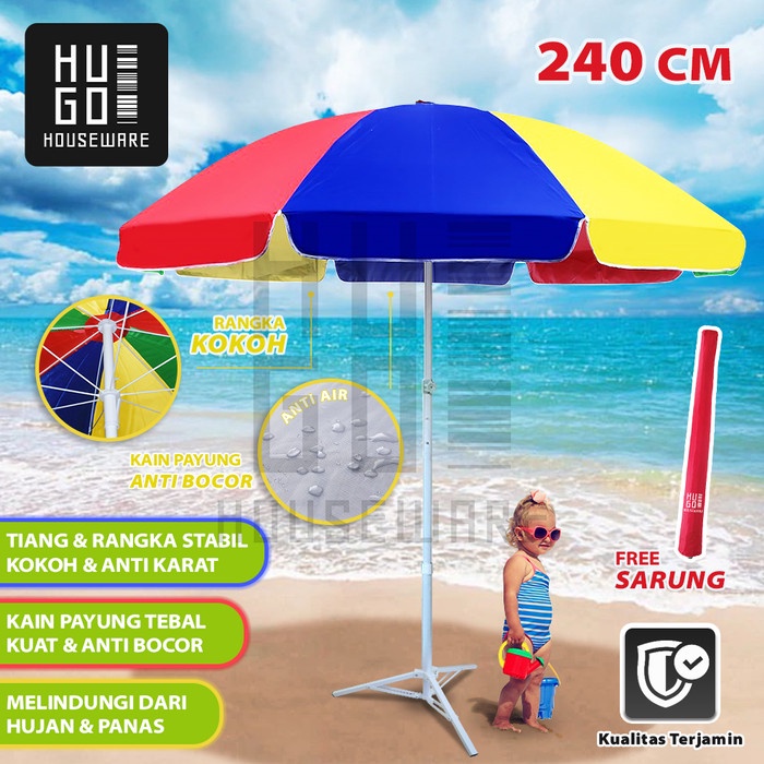 Payung Payung Tenda 240 Cm Jualan Taman Pantai Cafe Bazar Lapak Hugo