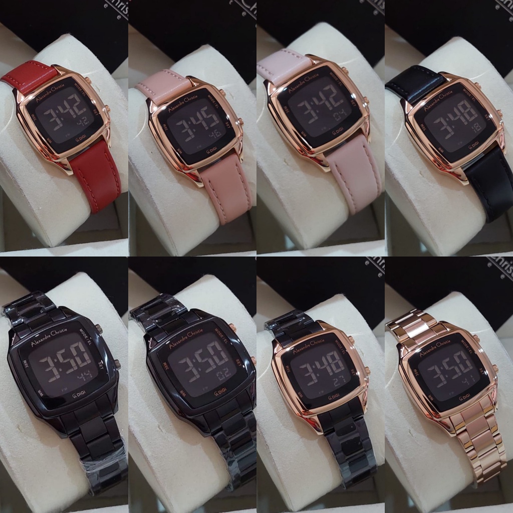 [Free Baterai] JAM TANGAN WANITA ALEXANDRE CHRISTIE AC 9355 DIGITAL ORIGINAL GARANSI RESMI 1 TAHUN