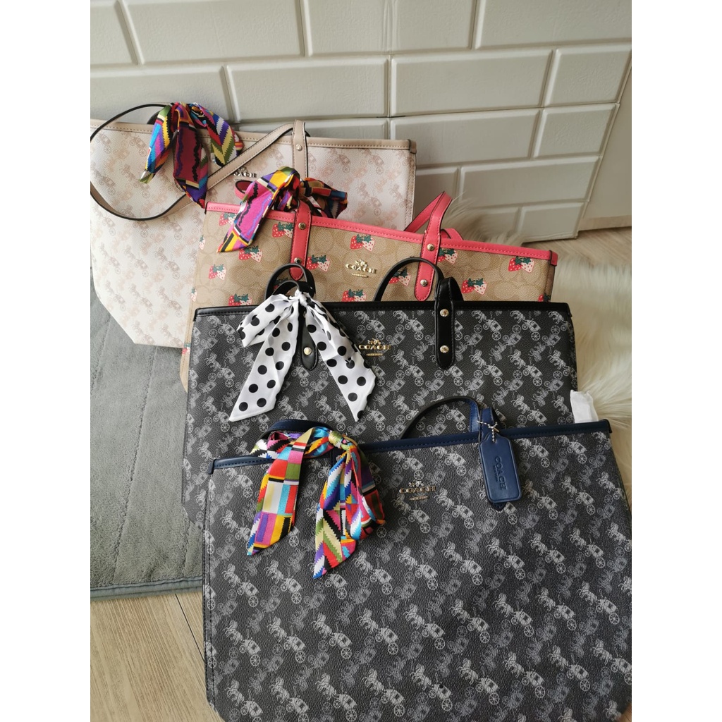 Coach Reversible Tote bag twilly horse tas wanita premium mbq