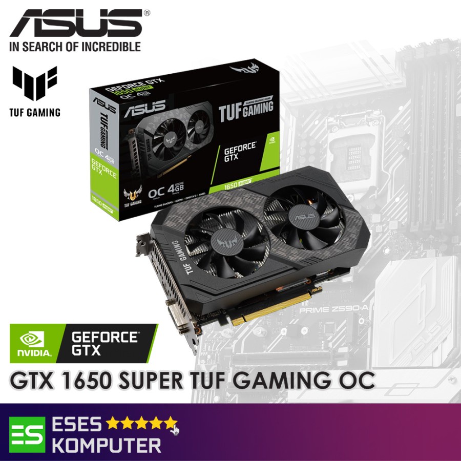 VGA Asus GeForce GTX 1650 SUPER 4GB DDR6 - TUF Gaming OC