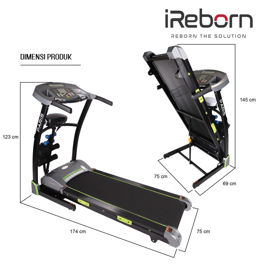 Alat Fitness Treadmill iReborn Paris