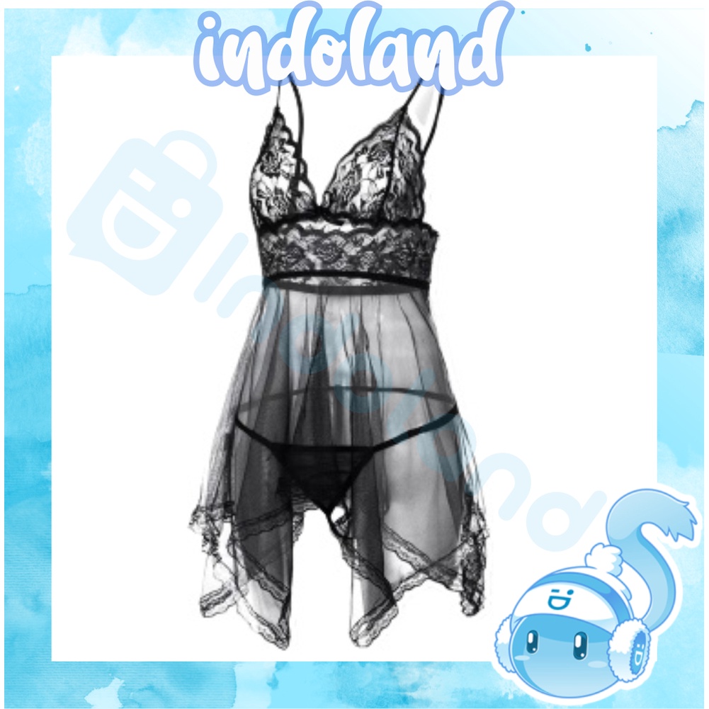 ☀ INDOLAND ☀ B059 Lingerie Sexy Hot Baju Tidur Wanita Bagus Murah Terkini Lingeri Seksi Elgan Murah