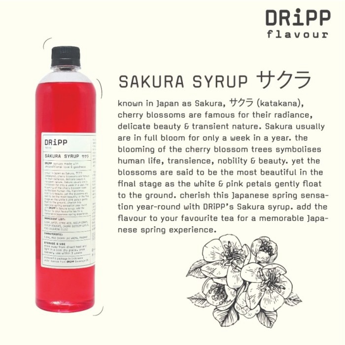 

DRIPP SAKURA SYRUP SIRUP DRIPP FLAVOUR ORI