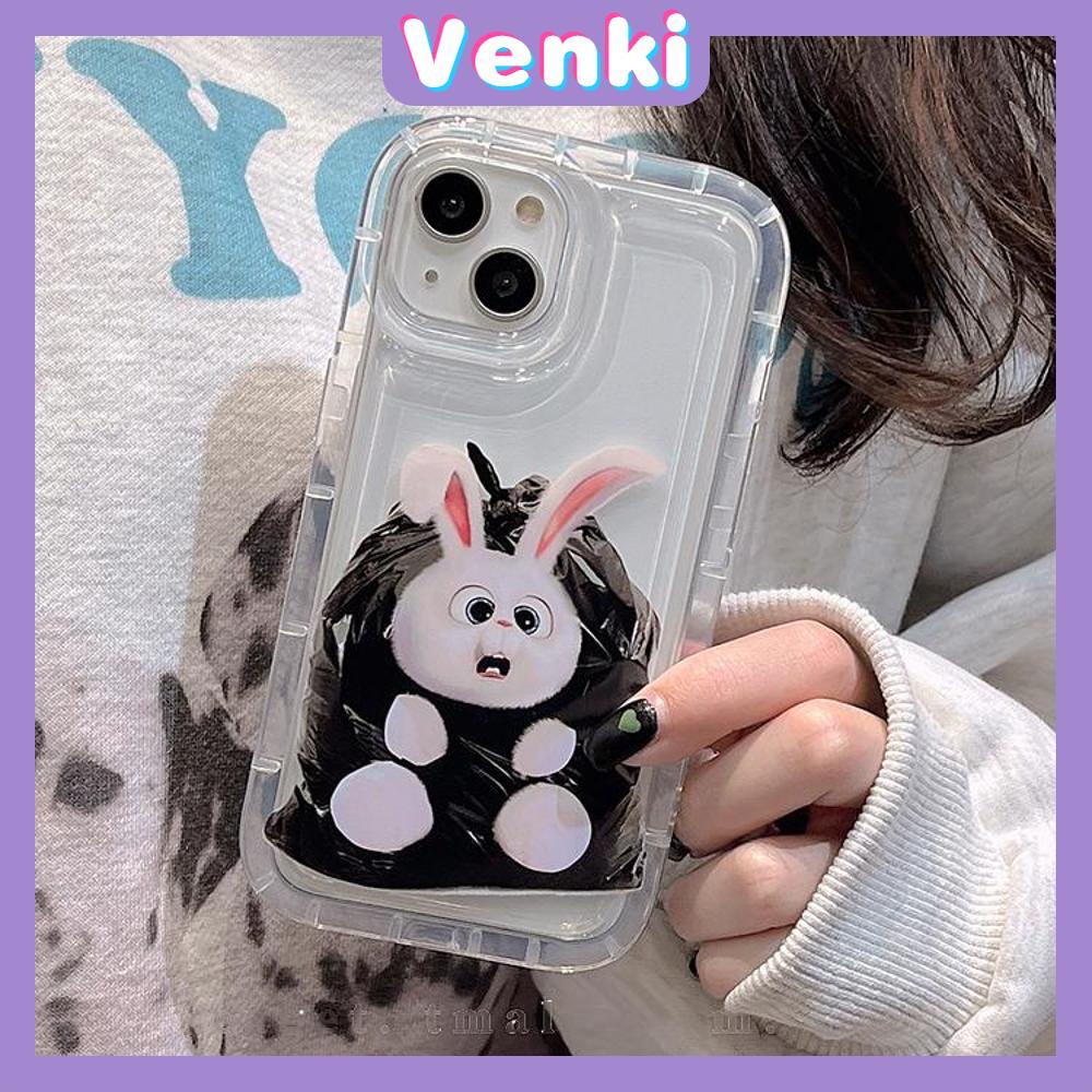 Case For iPhone 14 Pro Max TPU Soft Jelly Airbag Clear Case Cute Cartoon Rabbit Camera Protection Shockproof For iPhone 14 13 12 11 Plus Pro Max 7 Plus X XR