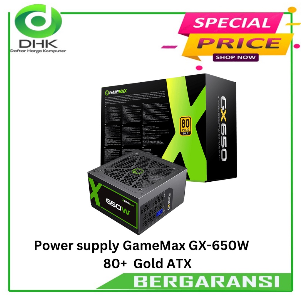 Power supply GameMax GX-650W 80+  Gold ATX