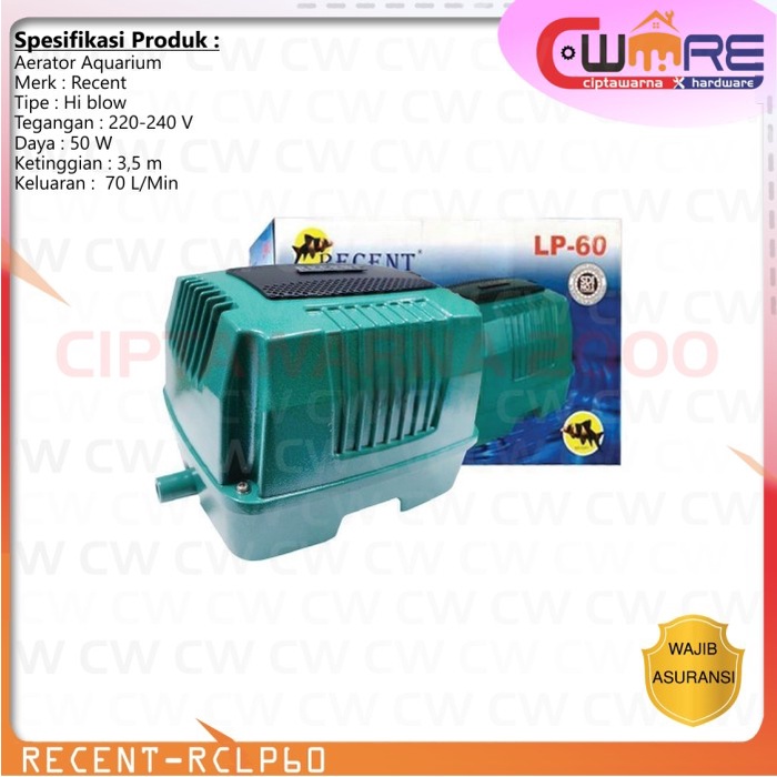 ~@~@~@~@] Aerator aquarium Recent LP 60 Aerasi akuarium kolam Hi blow - PTSDI