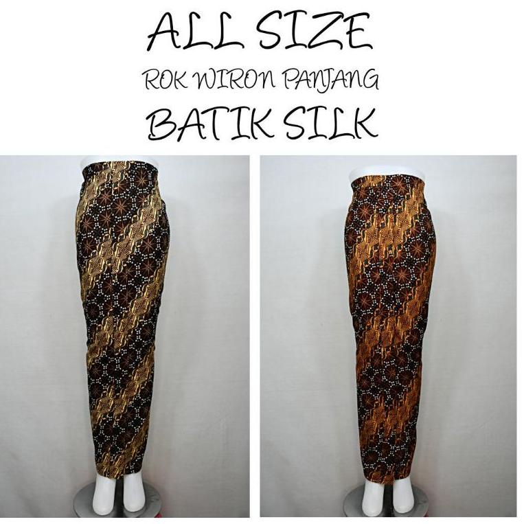 SAR.09Ja23ғ • Indah ROK SPAN PANJANG WIRU WIRON Batik Silk All Size Fit XL SR A