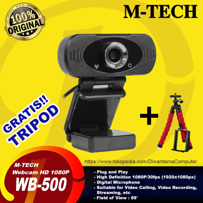 Webcam Webcam M-Tech Wb500 / Wb-500 Streamer Webcam Hd 1080P