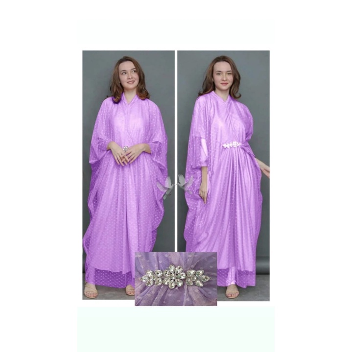 SYAKIRA Dress Baju Gamis Kaftan Velvet Premium Remaja Dewasa Seragam Pesta Wanita Muslim - Sage Gree