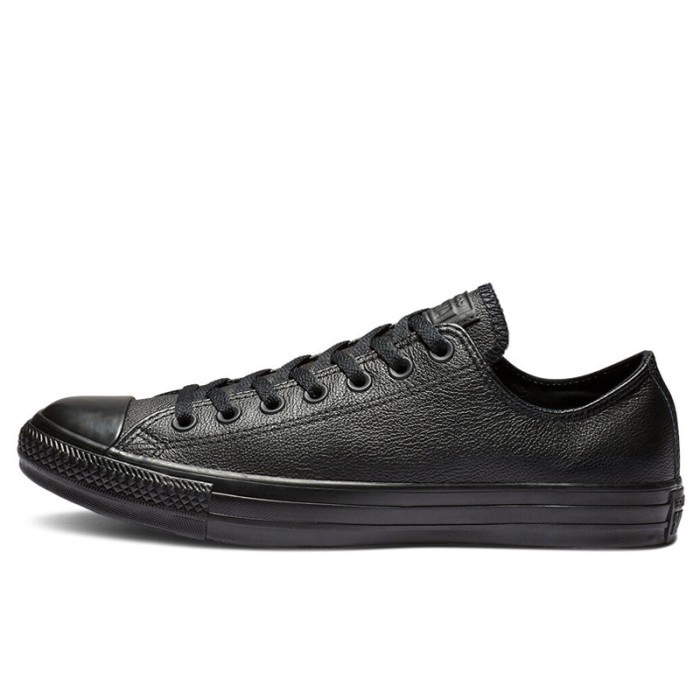 Grade Original Sepatu Converse All Star High Leather Kulit Full Hitam - 36, Low (rendah)