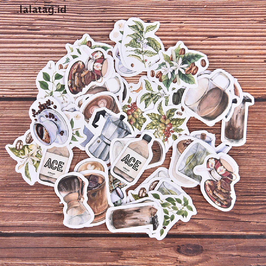 [lalatag] 46pcs Stiker Dekorasi Scrapbooking Label Diary Stationery Album Stiker [ID]