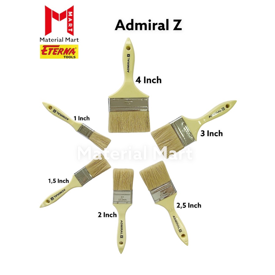 Kuas Cat Admiral Z Gagang PVC | Kuas Eterna Admiral Z | Kuas Cat Tembok | Material Mart