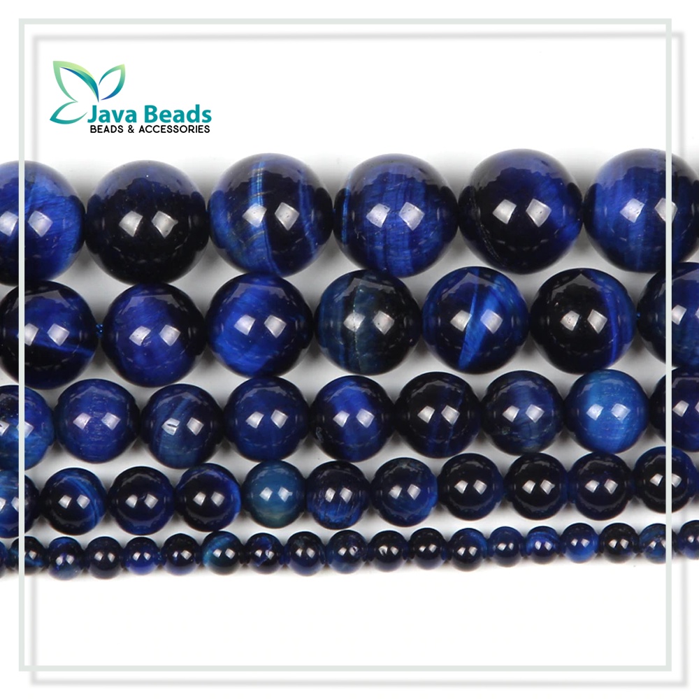 Bahan Gelang Batu Tiger Eye Biru AAA Kualitas Bagus Bahan Aksesoris Gelang