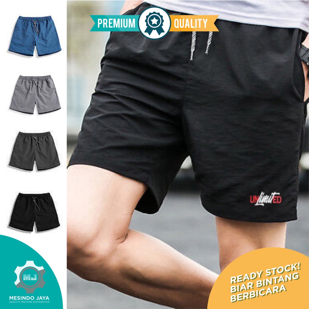 Celana Pendek Pria / Cowok / Laki-Laki Celana Santai Distro Gym Running Jogging Men Men's Short Pants Baby Terry Premium