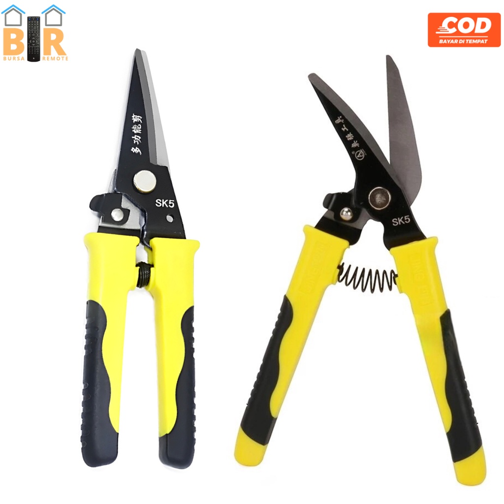 Tang Listrik Potong Kabel 3IN1 Kombinasi Model Lurus Dan Bengkok Gunting Pemotong Kabel Cable Cutter Pliers