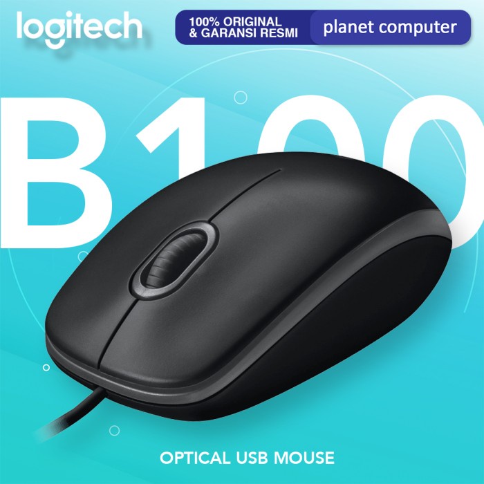 Logitech B100 Optical Usb Mouse Garansi Resmi Mouse Komputer