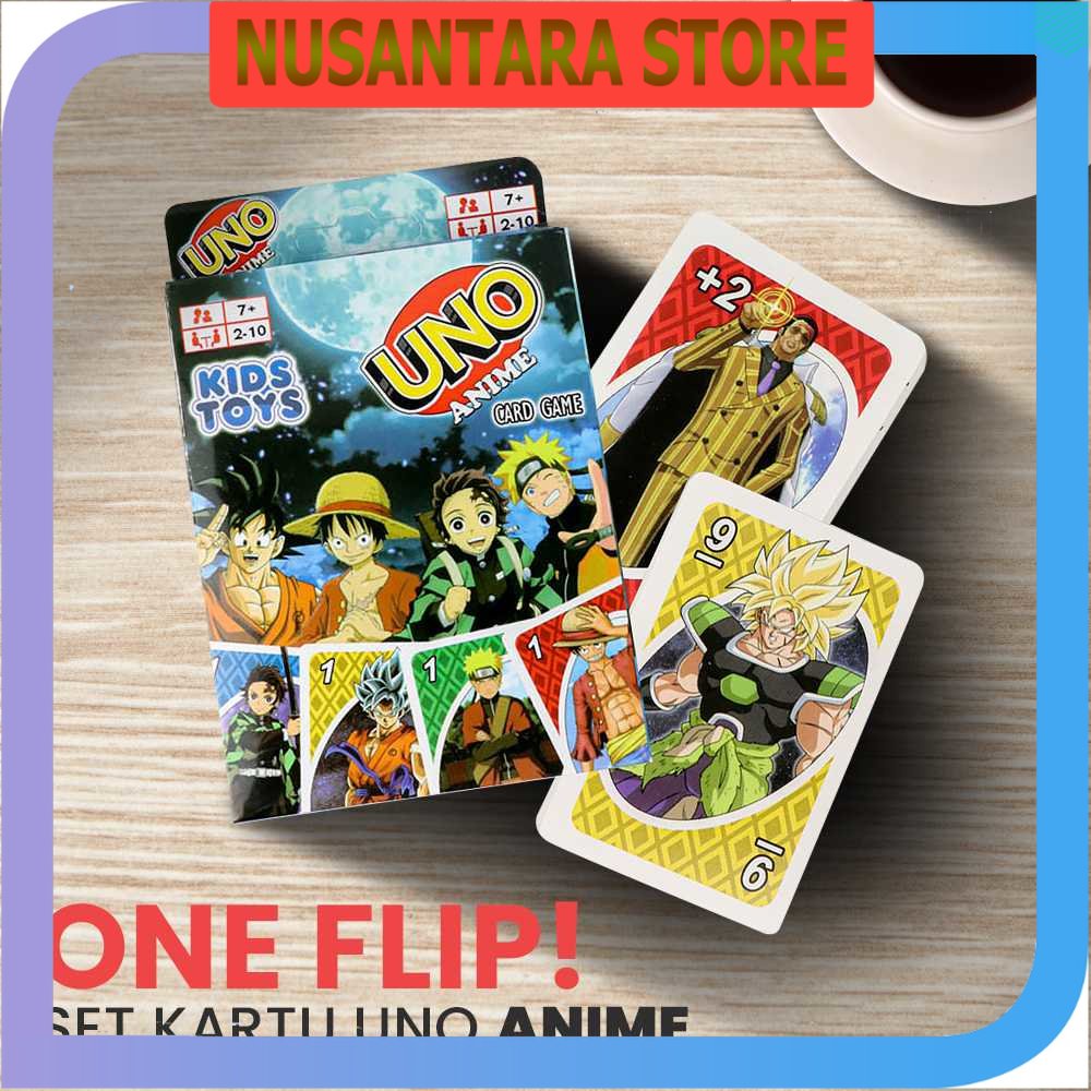 NUSANTARA STORE - ONE FLIP Set Kartu Uno Anime Theme Card Game - OF9