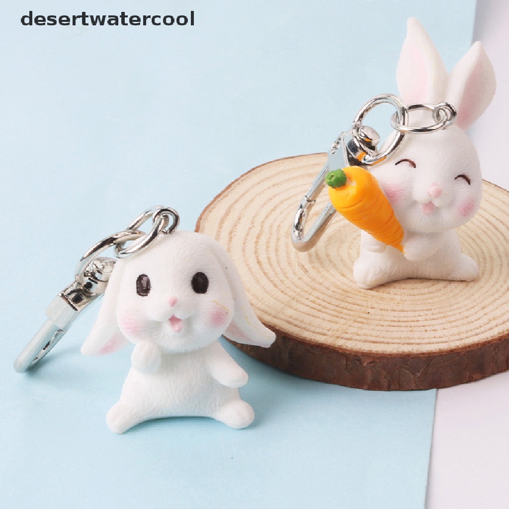 Deid Liontin Hewan Kelinci Lucu Keychain Keyring Untuk Wanita Pria Anak Kartun Tas Mobil Earphone Box Perhiasan Martijn