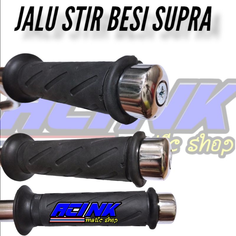 jalu stang stir supra jalu stir suora besi set 2pcs